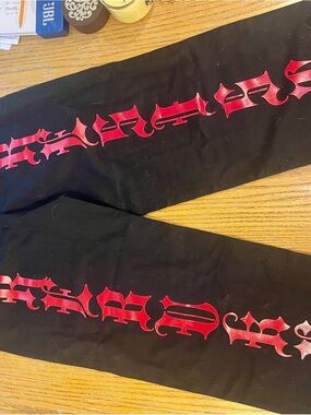 Vitriol Black Red Gothic Graphic Twill Pants NWT Size L